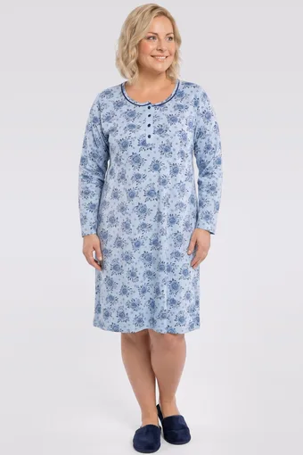 Лилава нощница с розови лалета